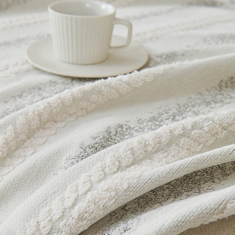 Copertina di divano di ghiottona di tassel a strisce decorative