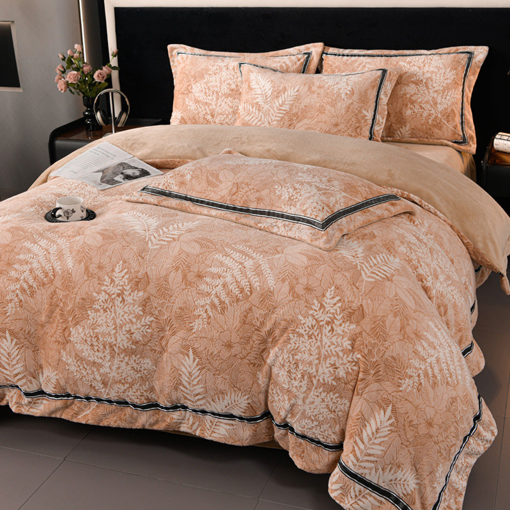 Set di letti per latte floreale stereoscopico morbido premium