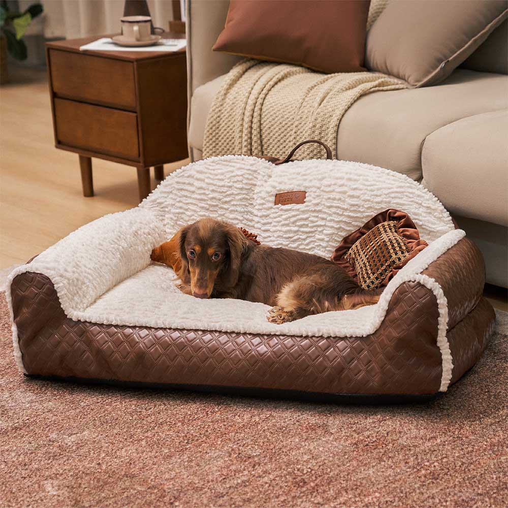 Cama de perros de almohada acogedora de acogedor