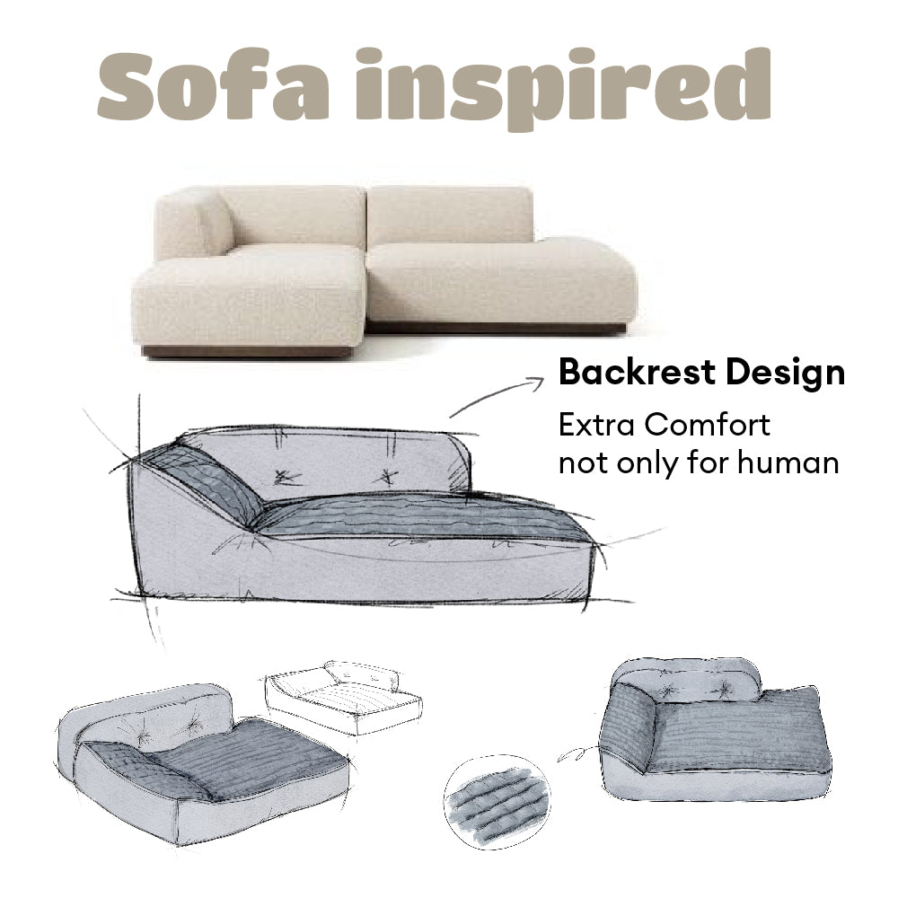 Todas las estaciones Bed de almohada para gatos y perros lavables en espesas