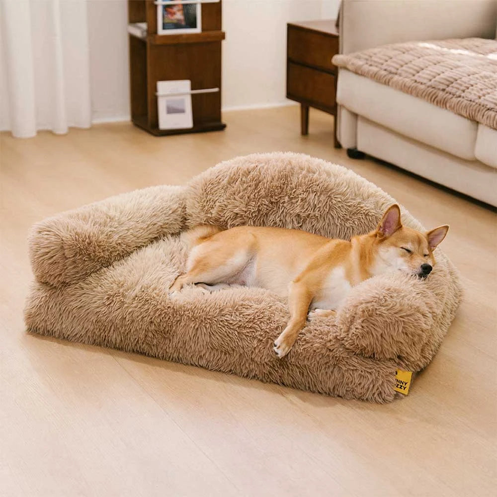 Plush Warm Removable Sponge Orthopedic Dog Sofa Bed - FluffyHaven