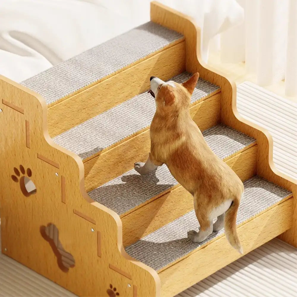 Escaleras de rampa para perros sin deslizamiento de madera resistente