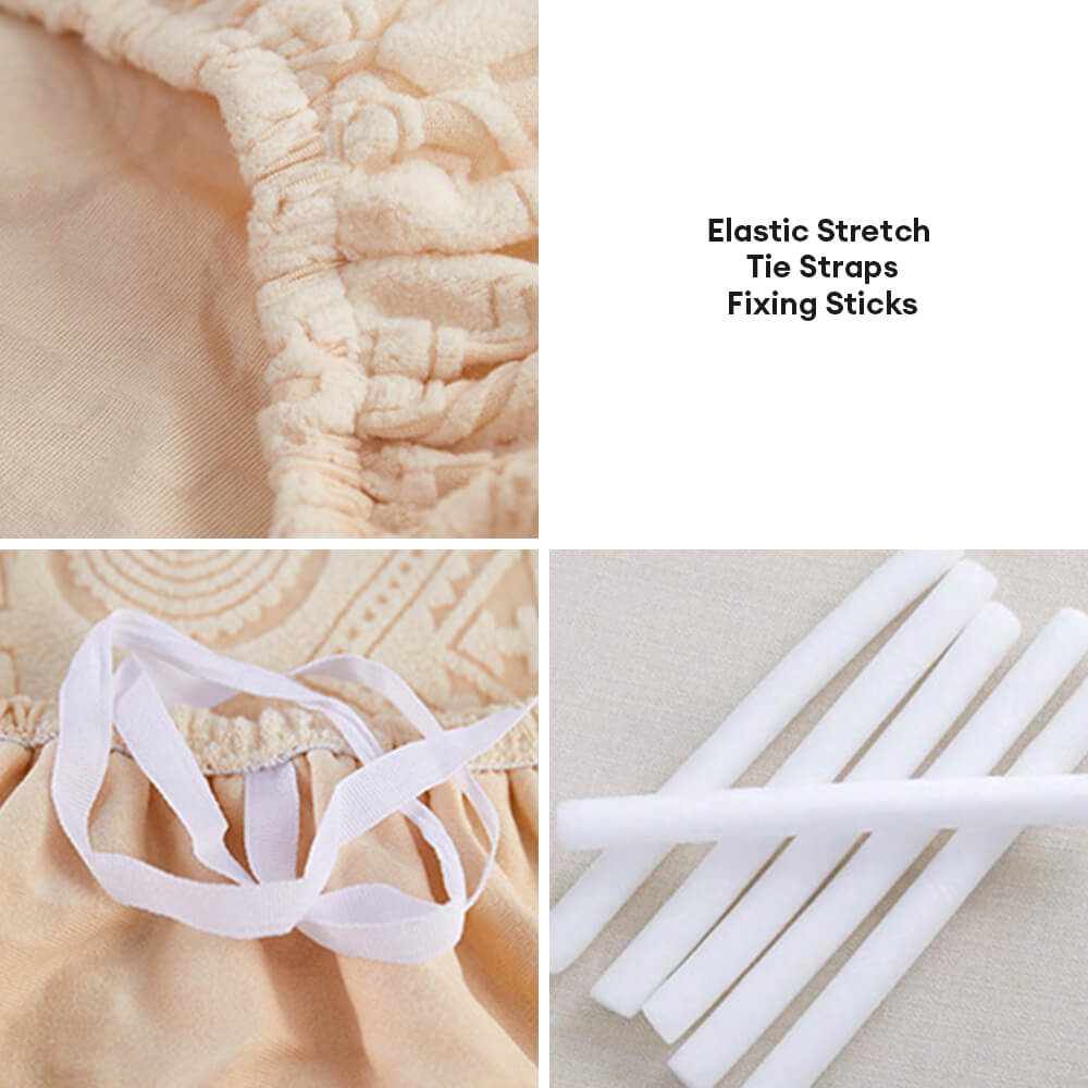 Cubierta de sofá anti-slip de cobertura completa de Jacquard Bohemian con funda de almohada