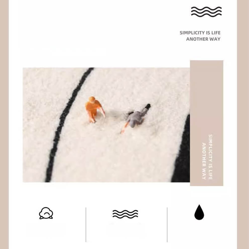 Textura de línea de estilo moderno moderno alfombra doméstica de cachemira