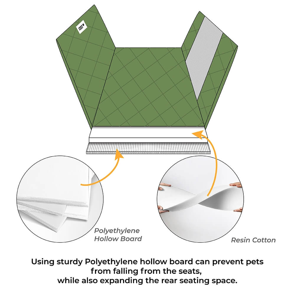 Viaggiare per sedile posteriore per auto pieghevole portatile e impermeabile