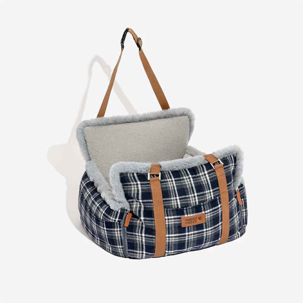 3 in 1 Fluffy Warmth Safe Dog Booster Car Seat Bed - Winter Cruiser