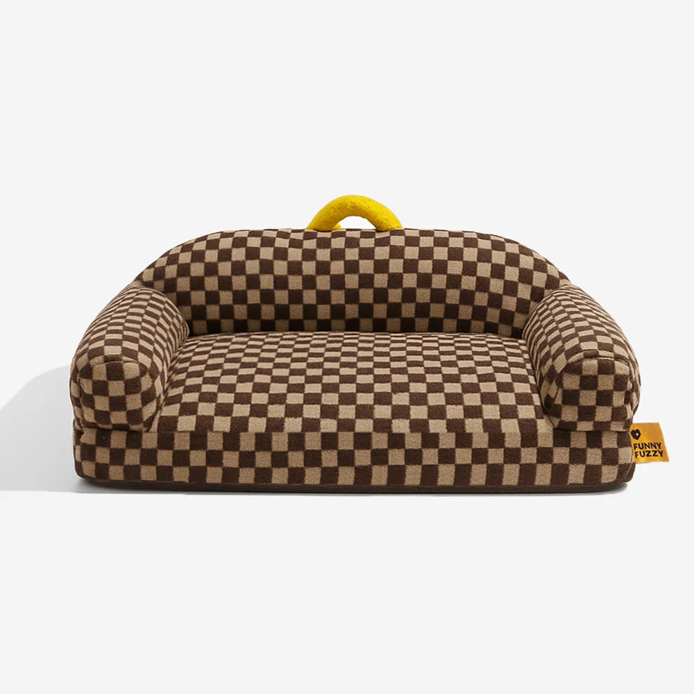 Checkerboard Thick & Fluffy Washable Orthopedic Dog Sofa Bed - CheckMate