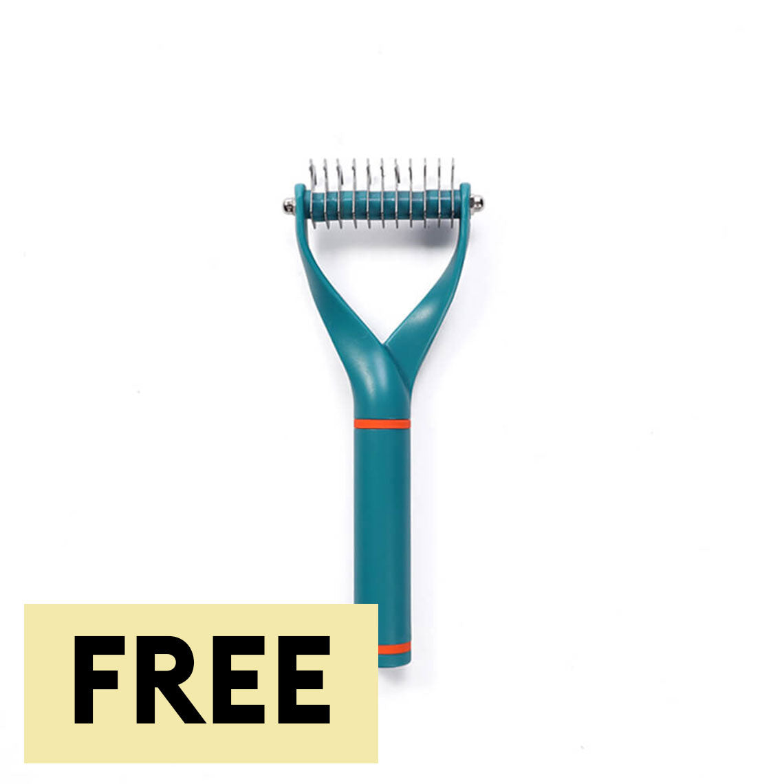 Rake de peine de dematición de mascotas - cuchilla de doble cara