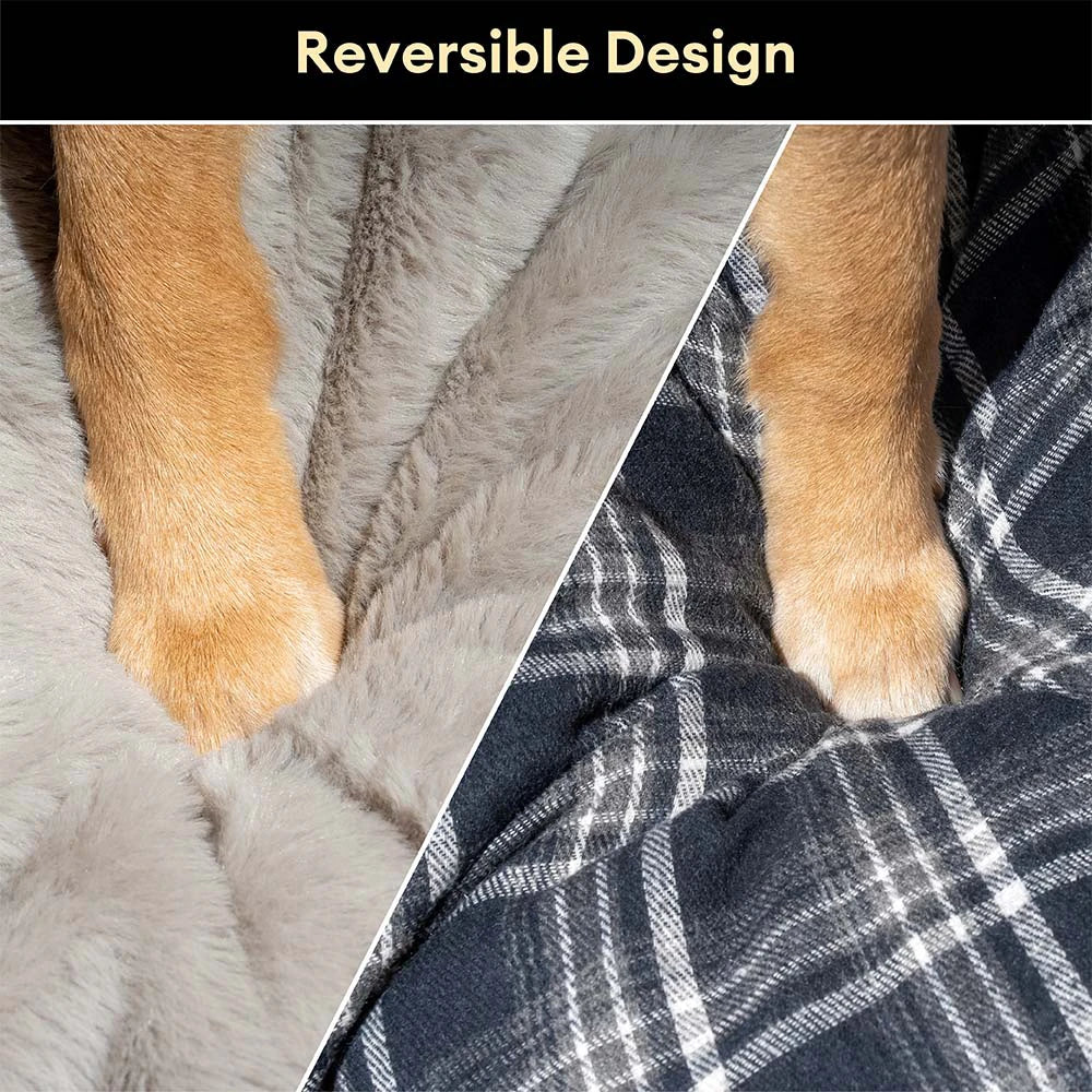 3 in 1 Fluffy Warmth Safe Dog Booster Car Seat Bed - Winter Cruiser