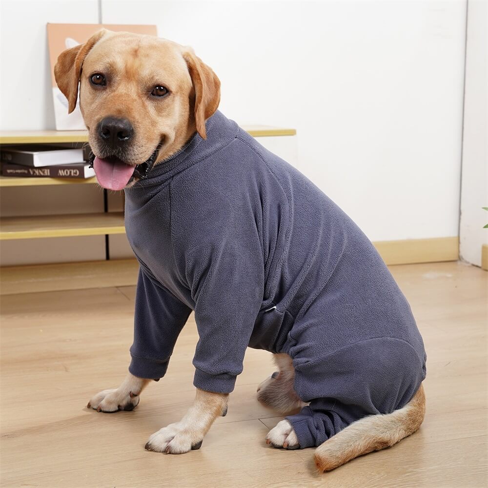 Pajamas per cani in pile accogliente - abbigliamento per il sonno perfetto per cani di grosso