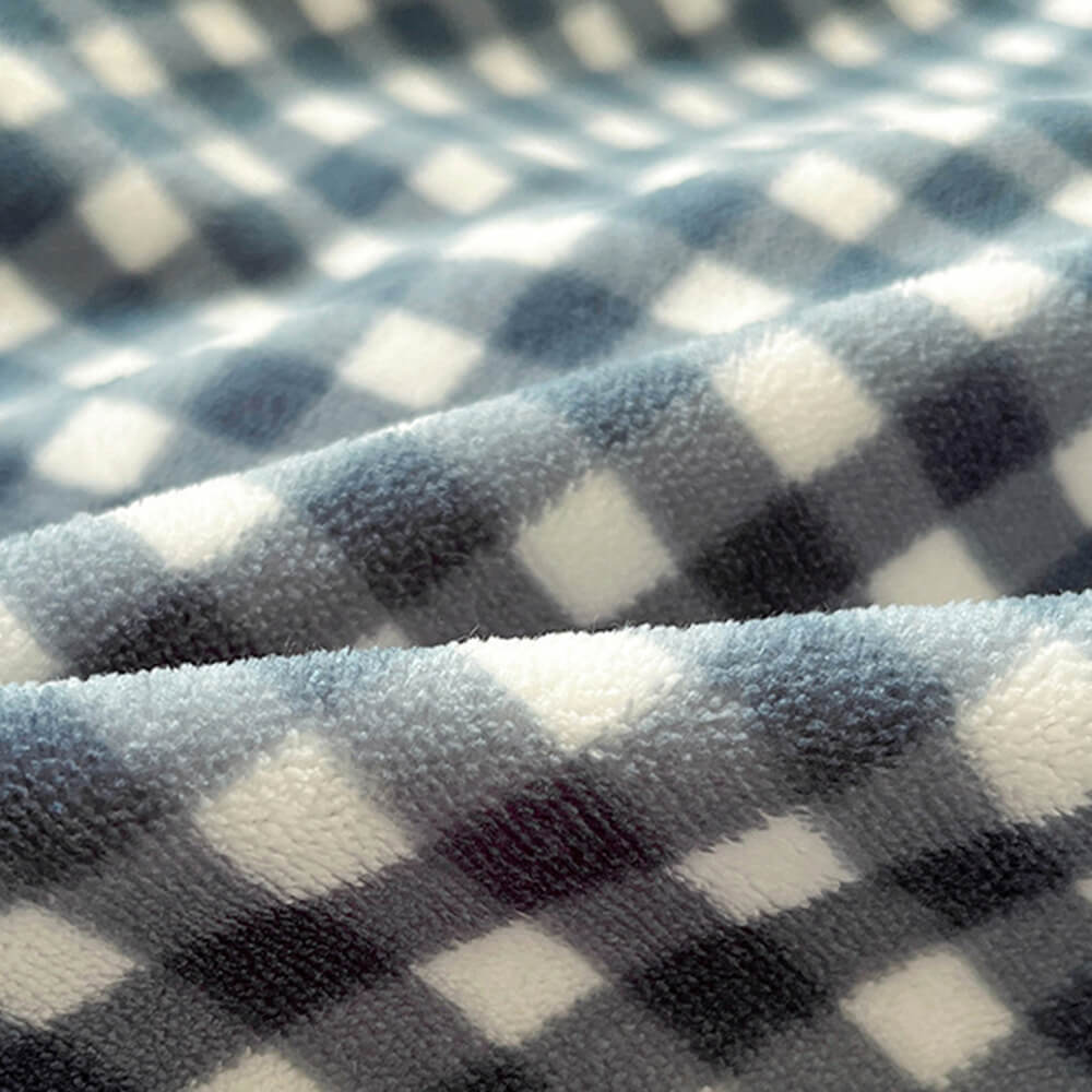 Ensemble de draps en velours de lait à carreaux confortables antistatiques