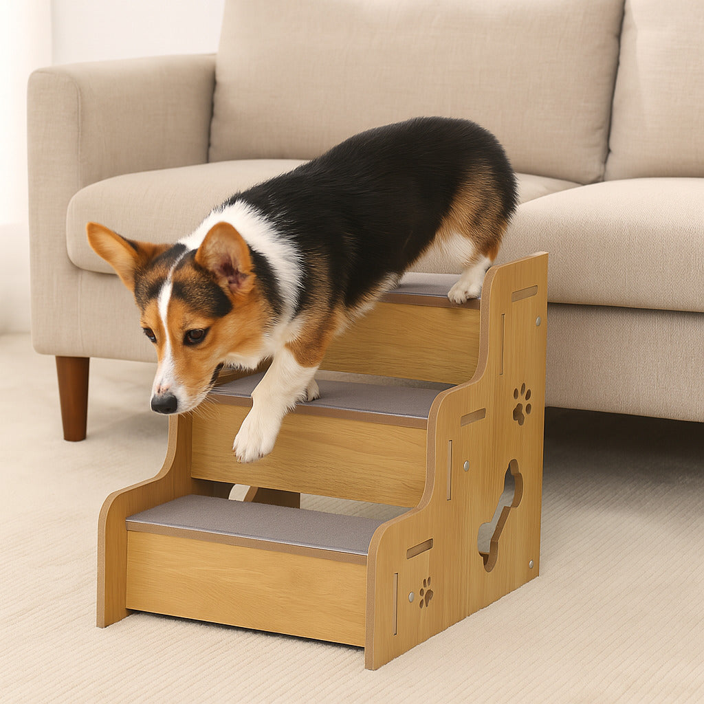 Escaleras de rampa para perros sin deslizamiento de madera resistente