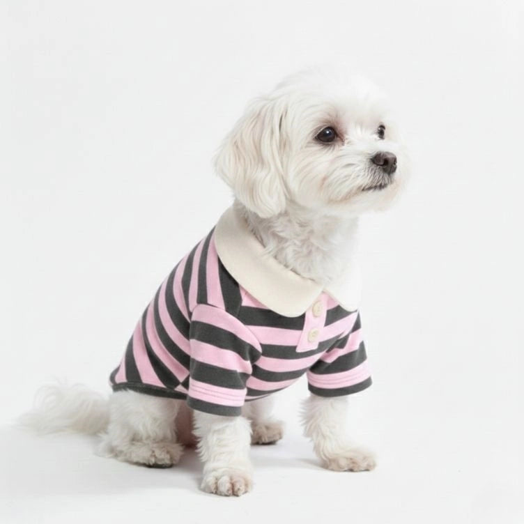 Classic Striped Polo Dog Shirts