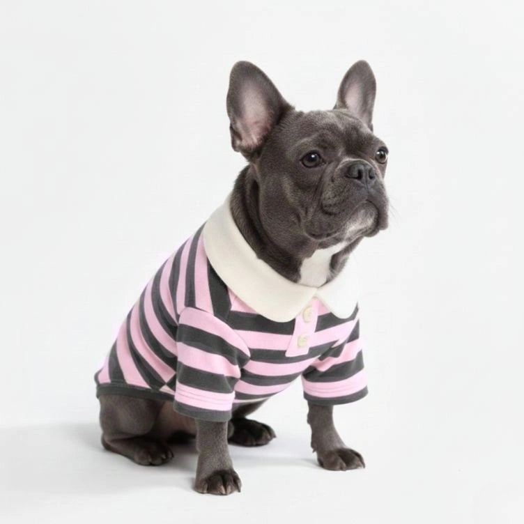 Classic Striped Polo Dog Shirts