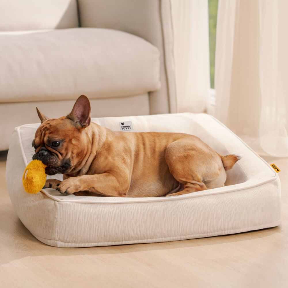 Canapé-lit pour chien à soutien orthopédique confortable avec oreillers