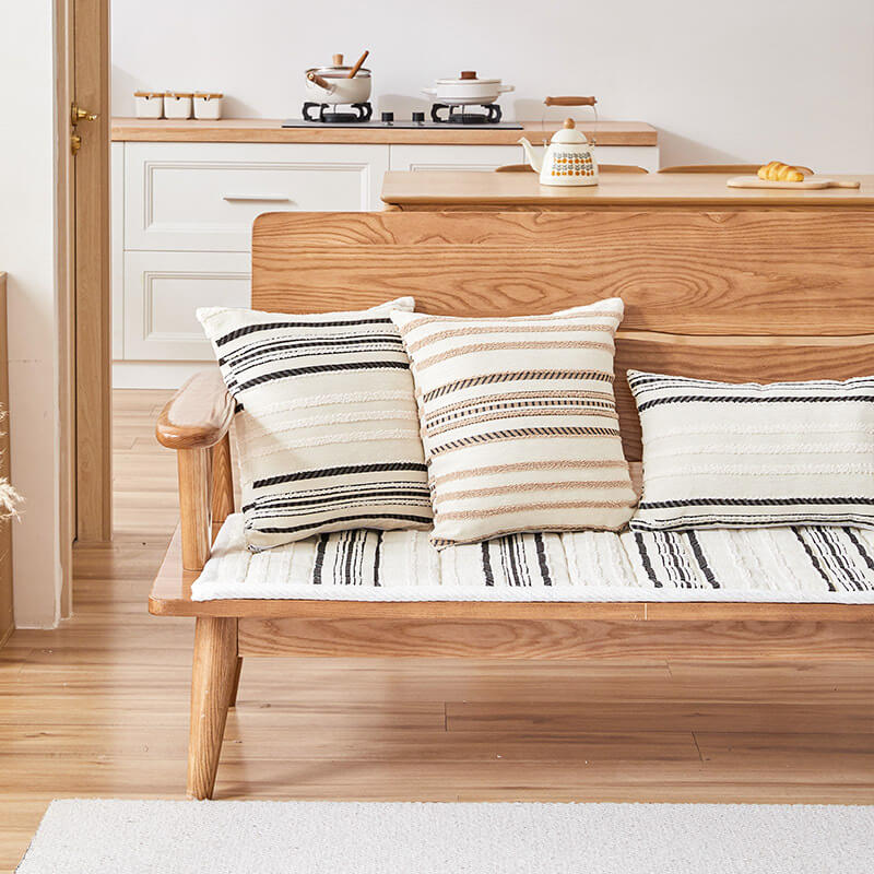 Cozy Chenille Striped Plush Sofa Protector Pet Mat Non-slip Couch Cover