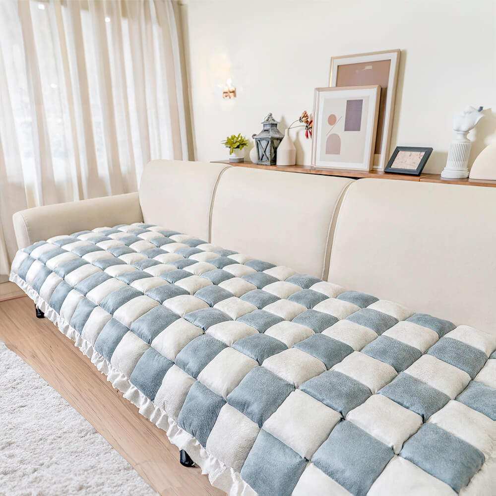 Coperchio per cagnolo per cagnolino a quadrato a quadri a quadri piena di crema