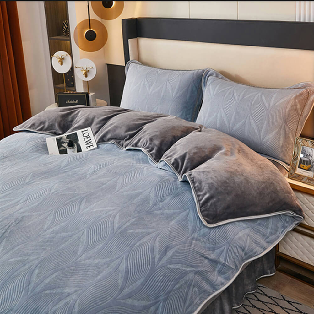 Elegante foglio del letto di velluto per latte mobile botanico