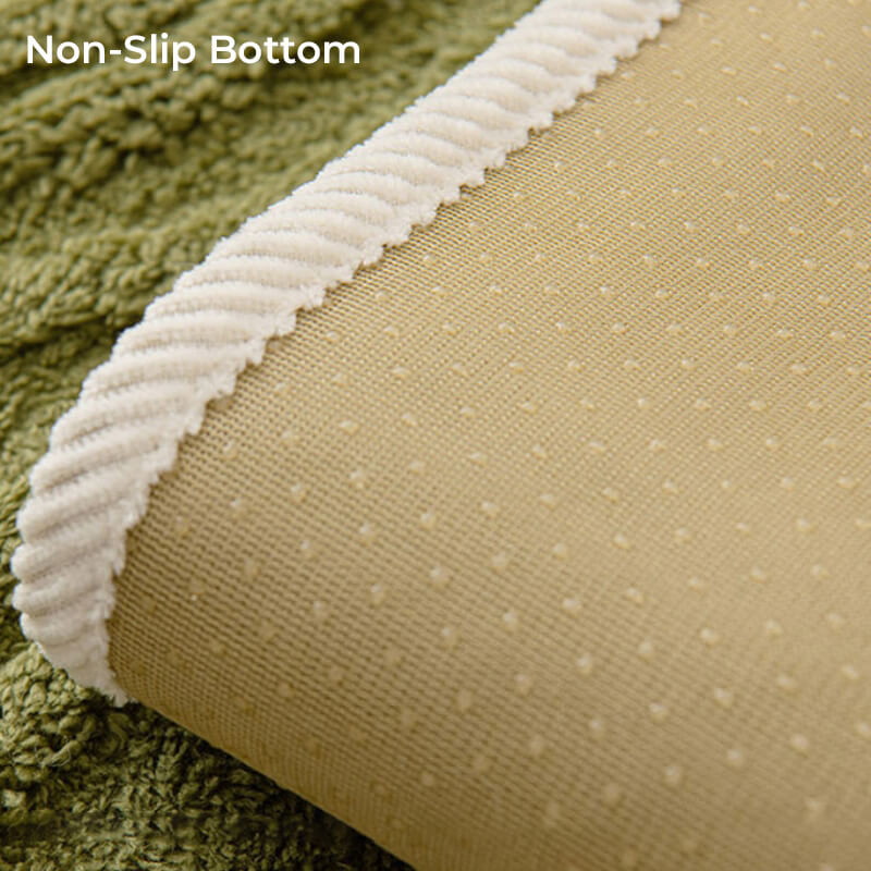 Cubierta de sofá de felpa gruesa sin deslizamiento elegante con textura gris