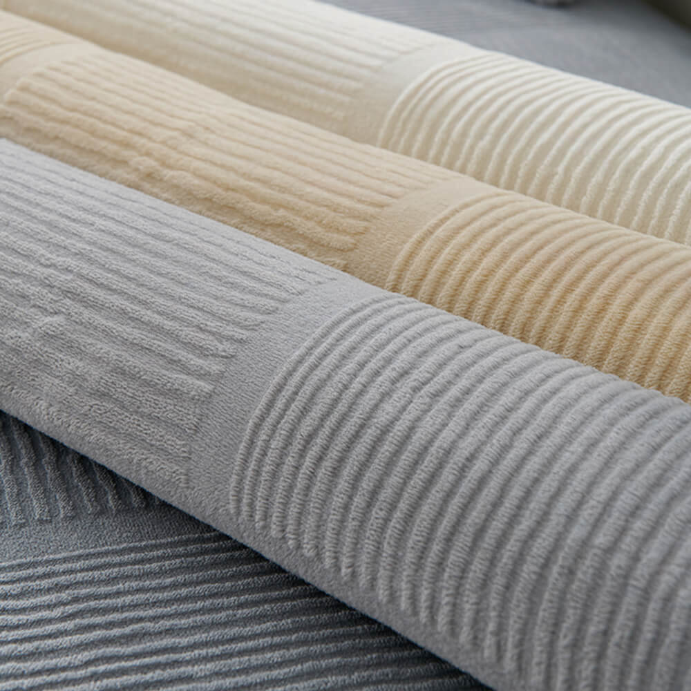 Coperchio classico di peluche quadrate a strisce