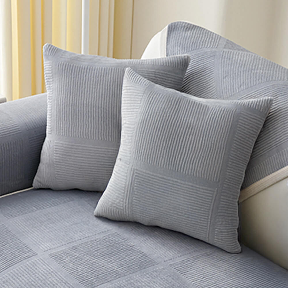 Coperchio classico di peluche quadrate a strisce