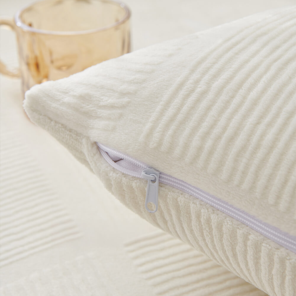 Coperchio classico di peluche quadrate a strisce