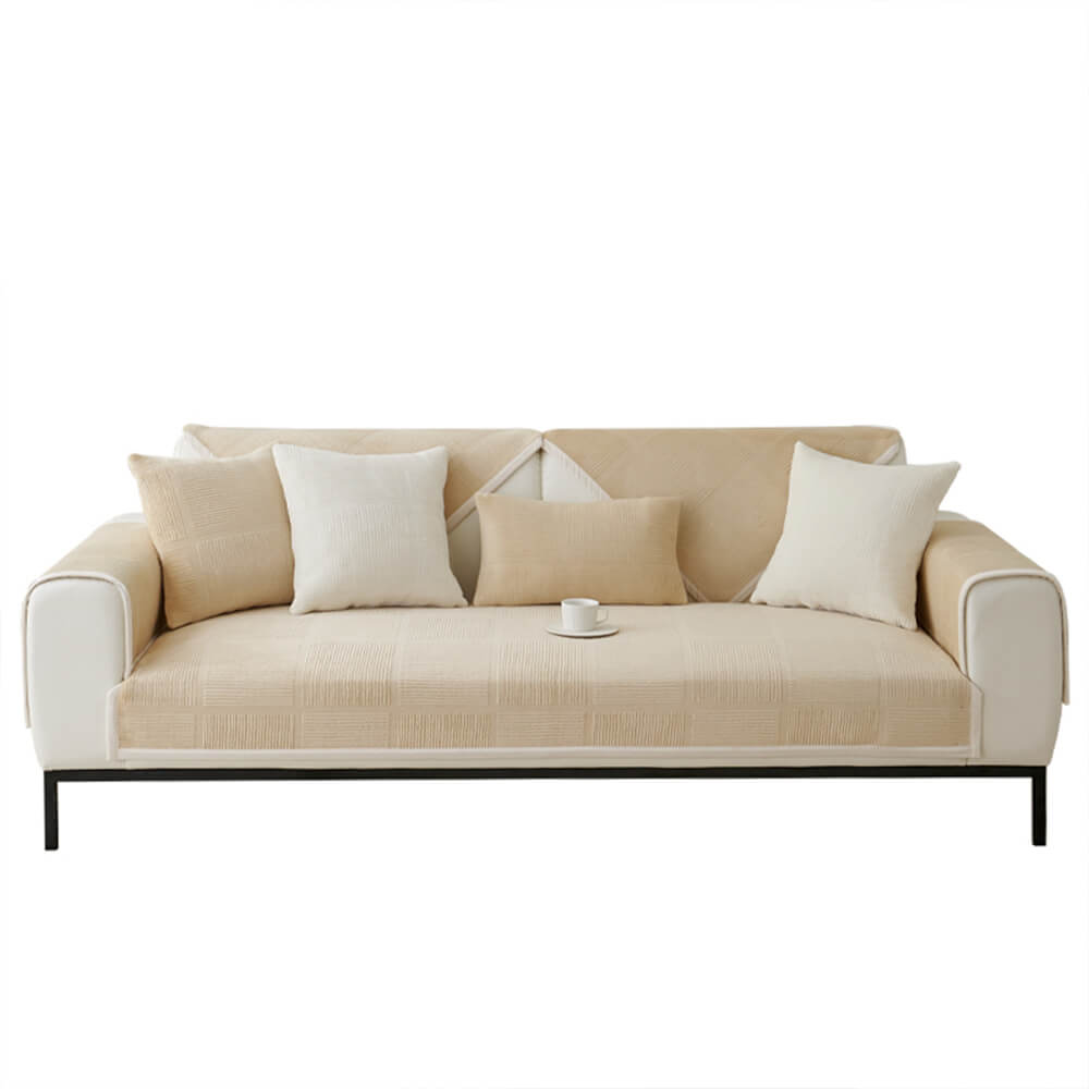 Coperchio classico di peluche quadrate a strisce