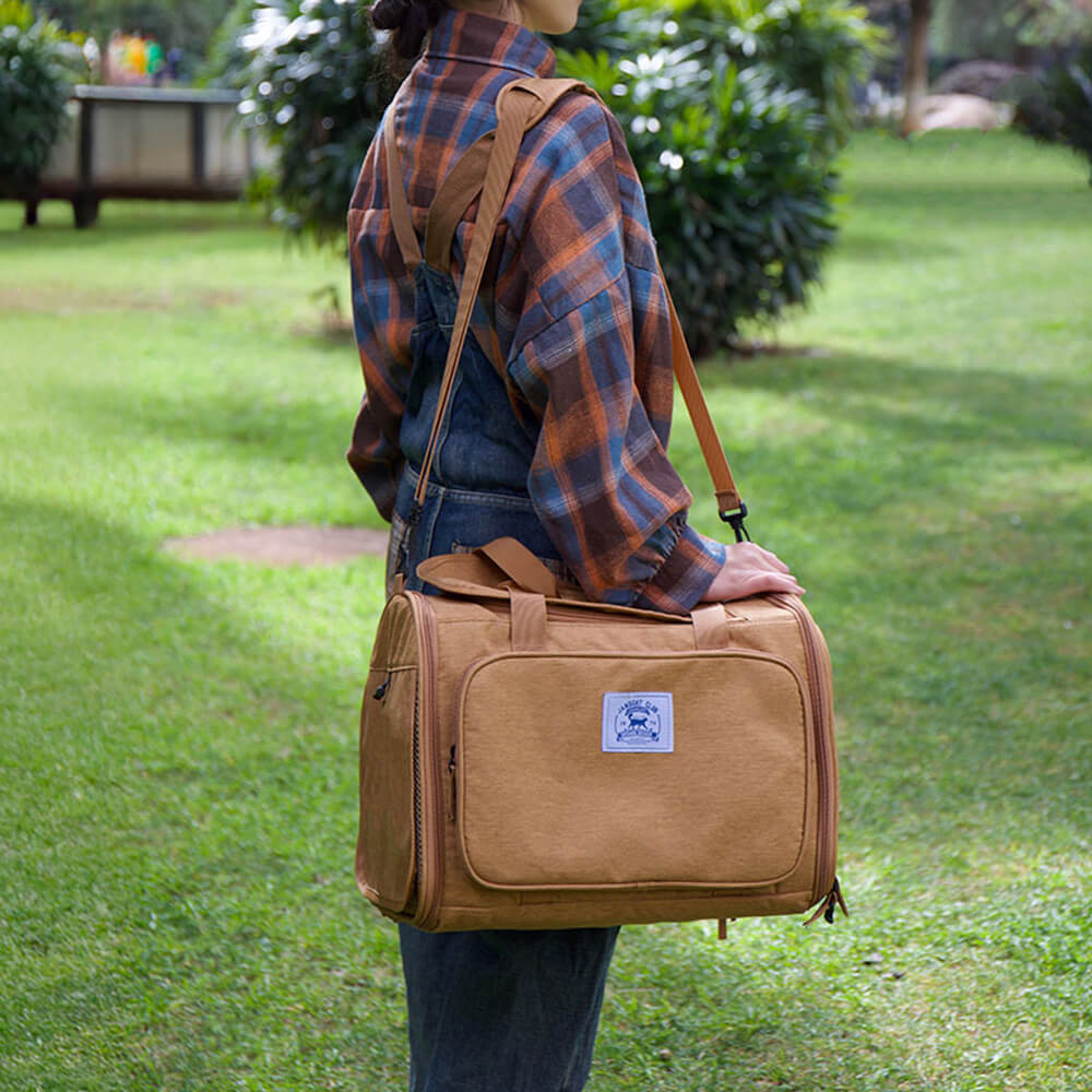 Bolsa de transporte de gatos de viaje de un solo hombro de hombro ampliable