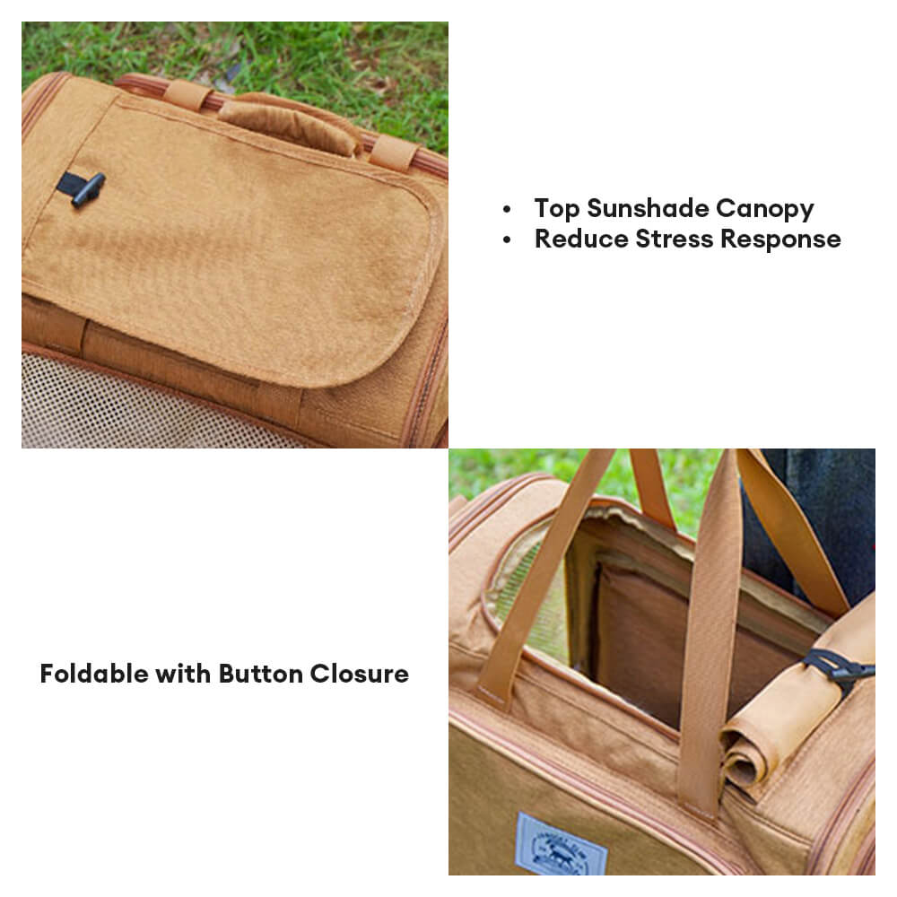 Bolsa de transporte de gatos de viaje de un solo hombro de hombro ampliable