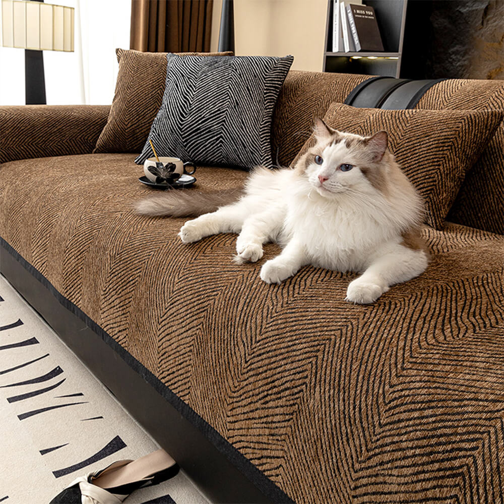 Modello di albero irregolare Spessa copertura del divano di Chenille