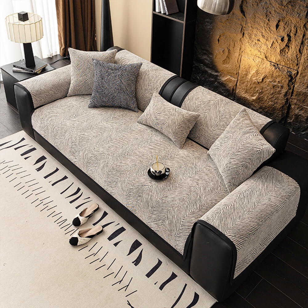 Modello di albero irregolare Spessa copertura del divano di Chenille