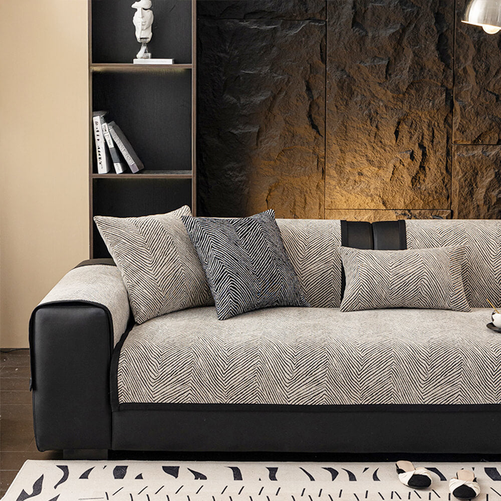 Modello di albero irregolare Spessa copertura del divano di Chenille