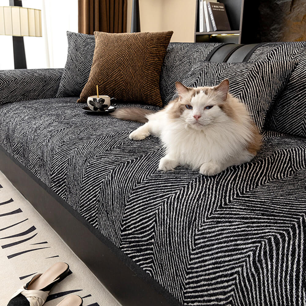 Modello di albero irregolare Spessa copertura del divano di Chenille