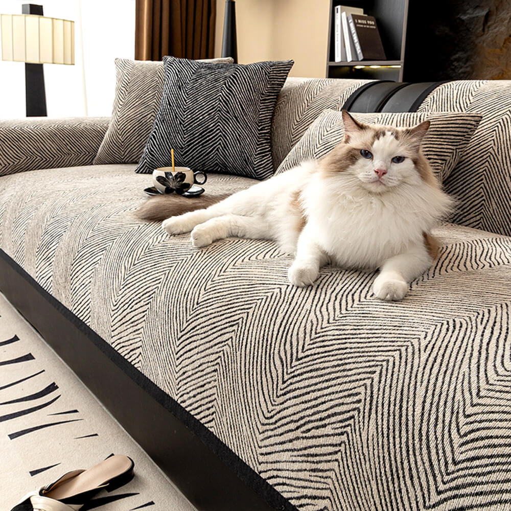 Modello di albero irregolare Spessa copertura del divano di Chenille