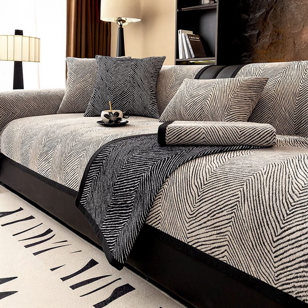 Modello di albero irregolare Spessa copertura del divano di Chenille