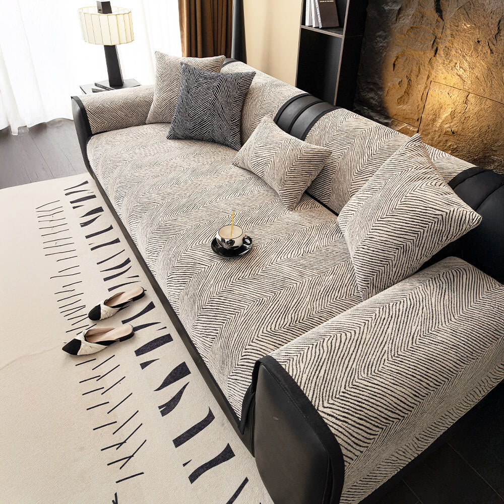 Modello di albero irregolare Spessa copertura del divano di Chenille