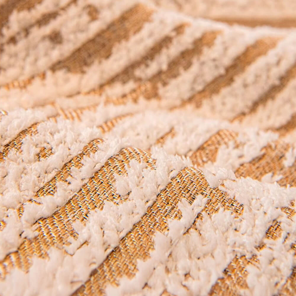 Cubierta moderna de sofá de felpa abstractas con bordes ondulados