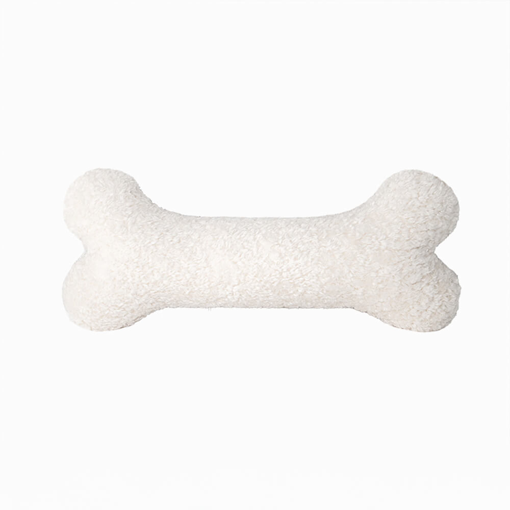 Oreiller de canapé en forme d'os en peluche, coussin décoratif doux et confortable