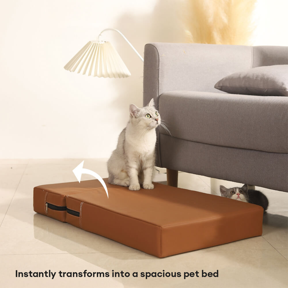 Escaleras de mascotas de nivel múltiple de cuero de PU lavable por el agua