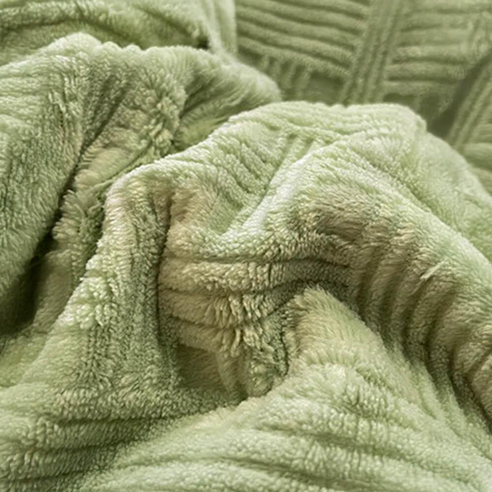 Textura tejida ultra suave terciopelo set de cama tibio