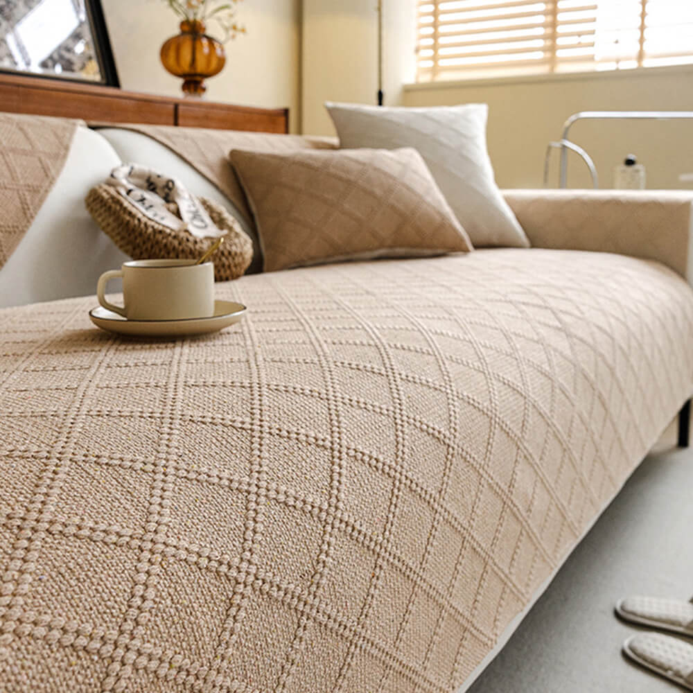 Coperchio di divano di cotone a doppia faccia a doppia faccia a doppio fattore di diamante.