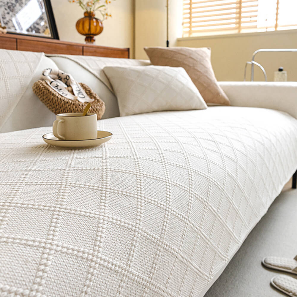 Coperchio di divano di cotone a doppia faccia a doppia faccia a doppio fattore di diamante.