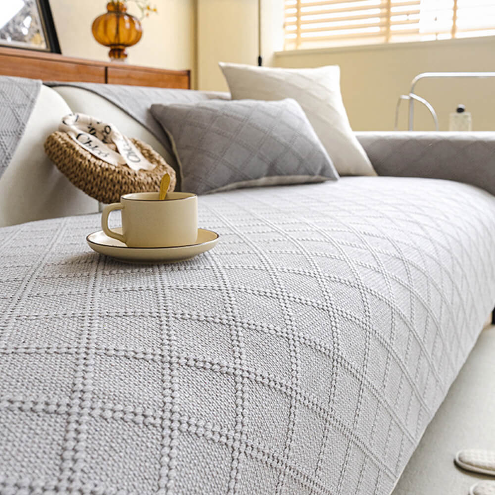 Coperchio di divano di cotone a doppia faccia a doppia faccia a doppio fattore di diamante.