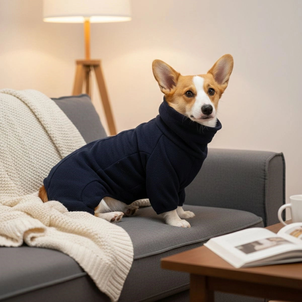 Fleece Dog Suit – Cozy and Full-Body Warmth for Cold Weather