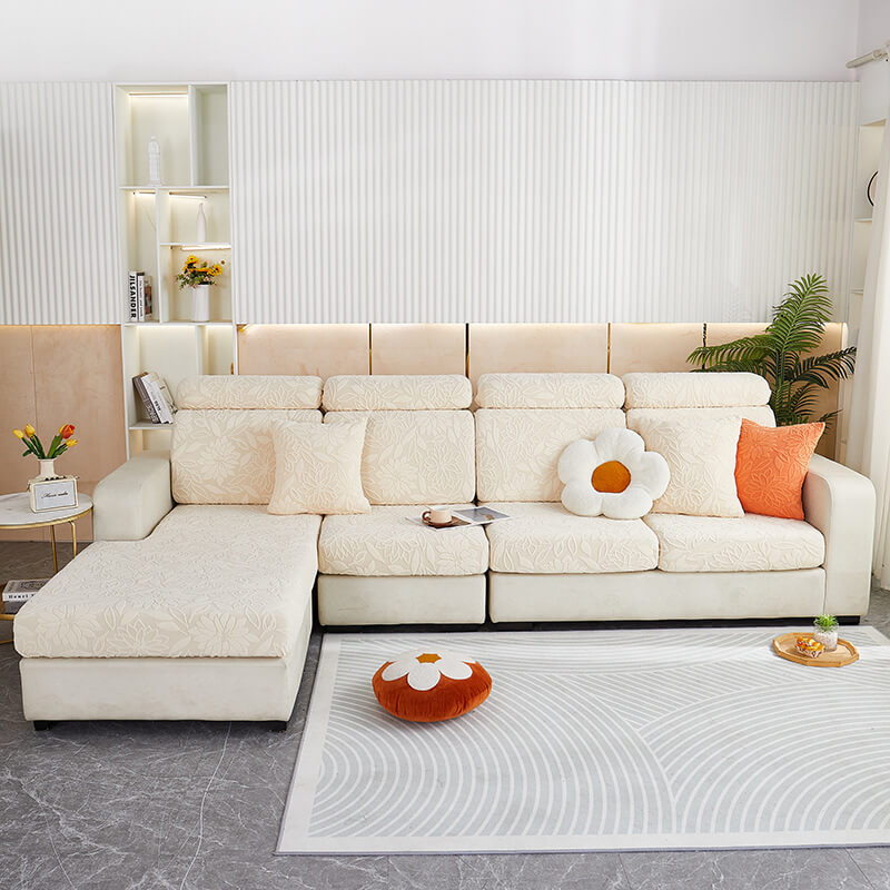 Cubierta del sofá del sofá de la envoltura del terciopelo floral