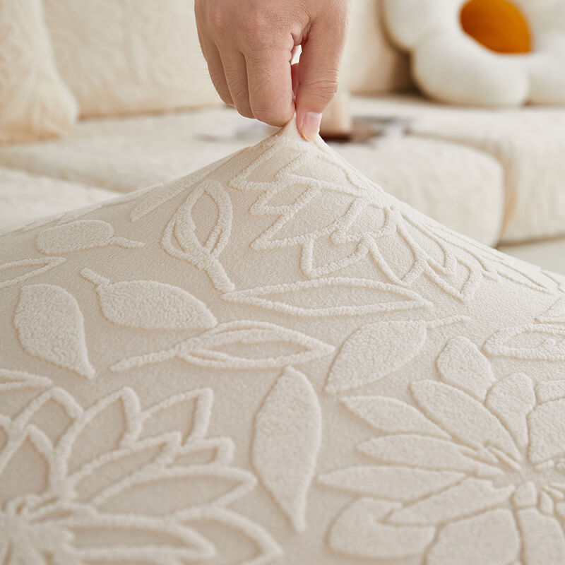 Cubierta del sofá del sofá de la envoltura del terciopelo floral