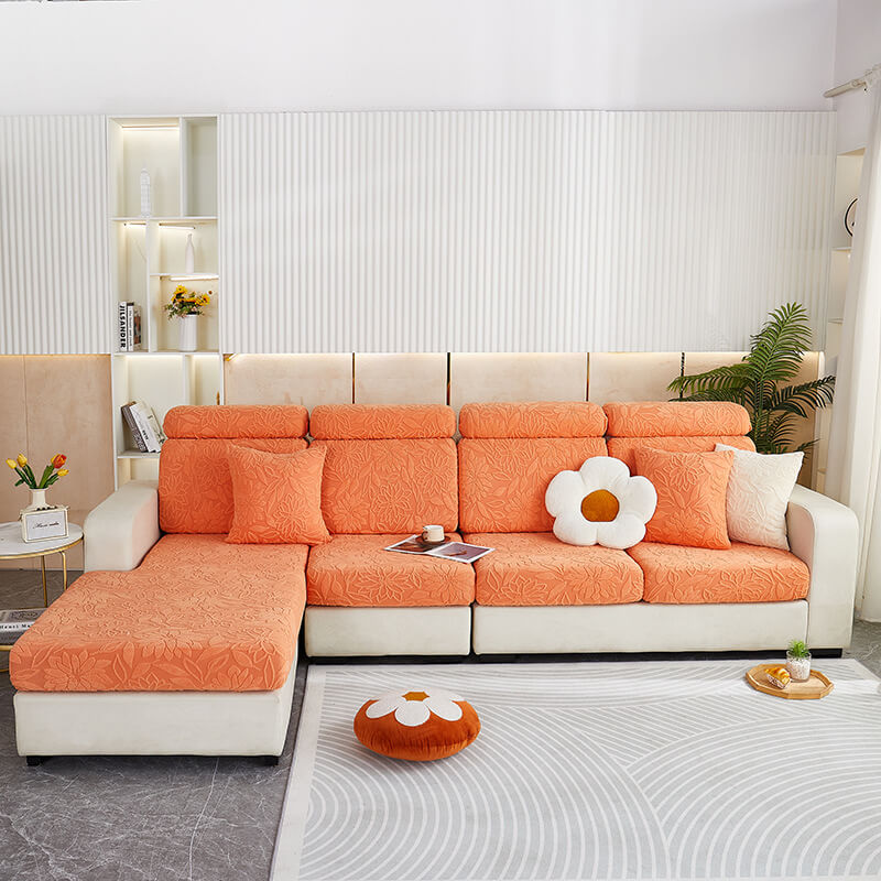 Cubierta del sofá del sofá de la envoltura del terciopelo floral