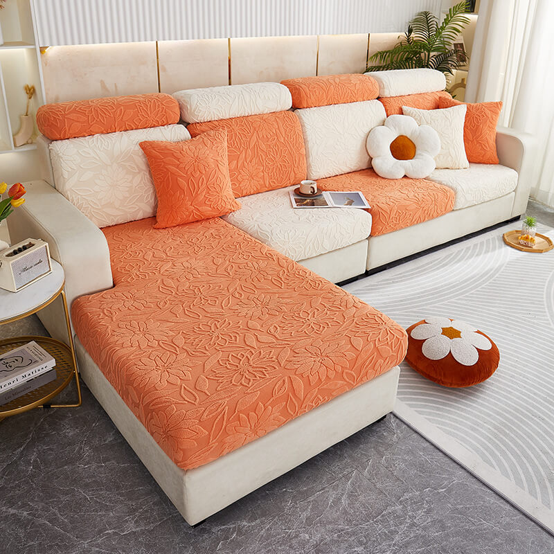 Cubierta del sofá del sofá de la envoltura del terciopelo floral