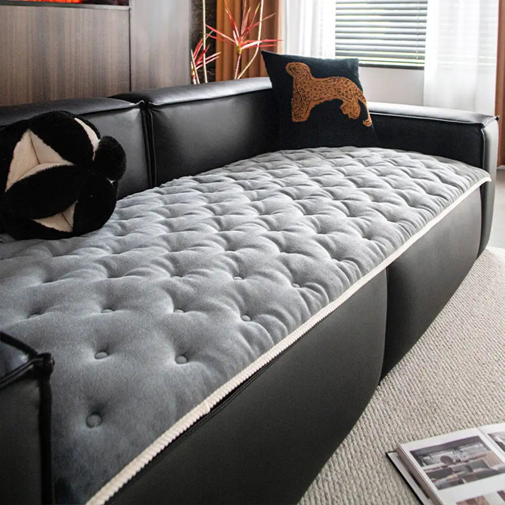 Vintage Leather Sofa Protection Non-Slip Couch Cover