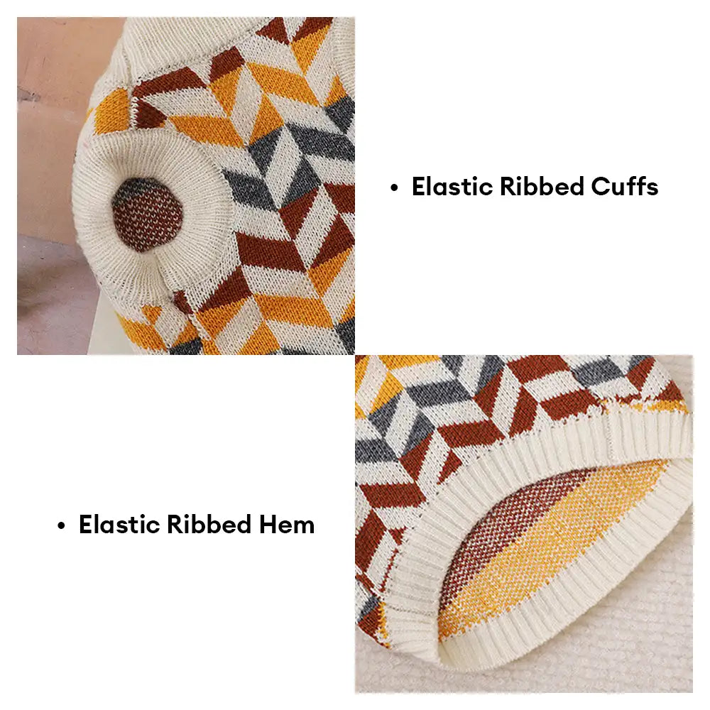 Diamond Striped Dachshund Dog Sweater